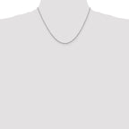 14K White Gold Solid Diamond-Cut Cable Chain Necklace 1.45mm