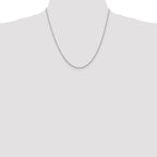 14K White Gold 1.45mm Diamond-Cut Cable with Lobster Clasp Chain