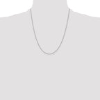 14K White Gold 22 inch .85mm Diamond-cut Spiga with Spring Ring Clasp Chain