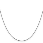 14K White Gold 30 inch .85mm Diamond-cut Spiga with Lobster Clasp Chain