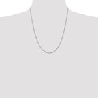 14K White Gold 22 inch .85mm Diamond-cut Spiga with Lobster Clasp Chain
