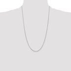 14K White Gold 26 inch .85mmDiamond-cut Spiga with Lobster Clasp Chain