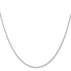 14K White Gold 30 inch 1.05mm Diamond-cut Spiga with Lobster Clasp Chain