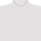 14K White Gold 14 inch 1.05mm Diamond-cut Spiga with Lobster Clasp Chain