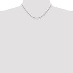 14K White Gold 16 inch 1.05mm Diamond-cut Spiga with Lobster Clasp Chain