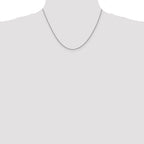 14K White Gold 18 inch 1.05mm Diamond-cut Spiga with Lobster Clasp Chain