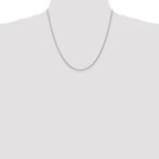 14K White Gold 20 inch 1.05mm Diamond-cut Spiga with Lobster Clasp Chain