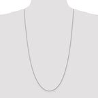 14K White Gold 30 inch 1.05mm Diamond-cut Spiga with Lobster Clasp Chain