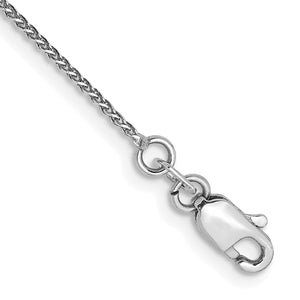 Diamond-Cut Spiga Chain Necklace in 14K White Gold - Sophia Jewelers