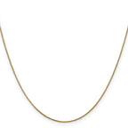 14K 30 inch .85mm Diamond-cut Spiga with Lobster Clasp Chain