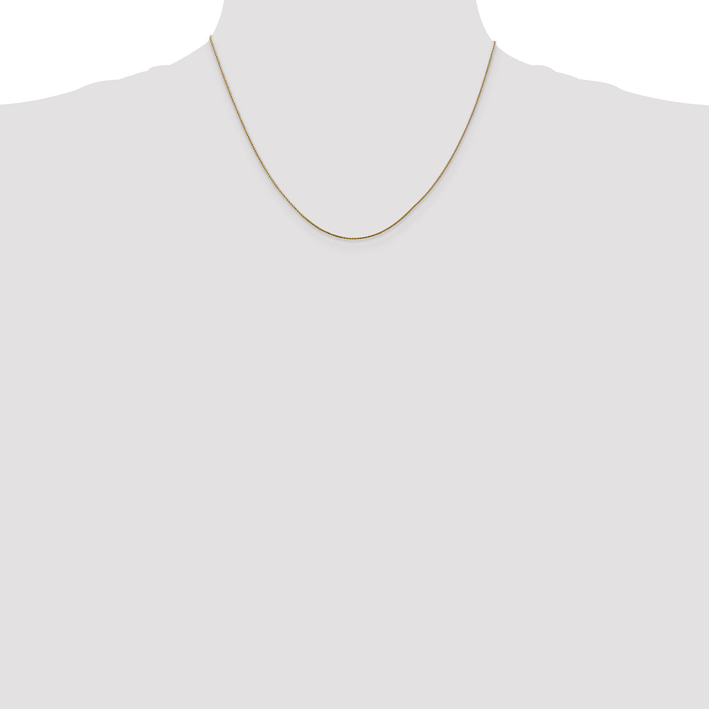 14K 18 inch .85mm Diamond-cut Spiga with Lobster Clasp Chain
