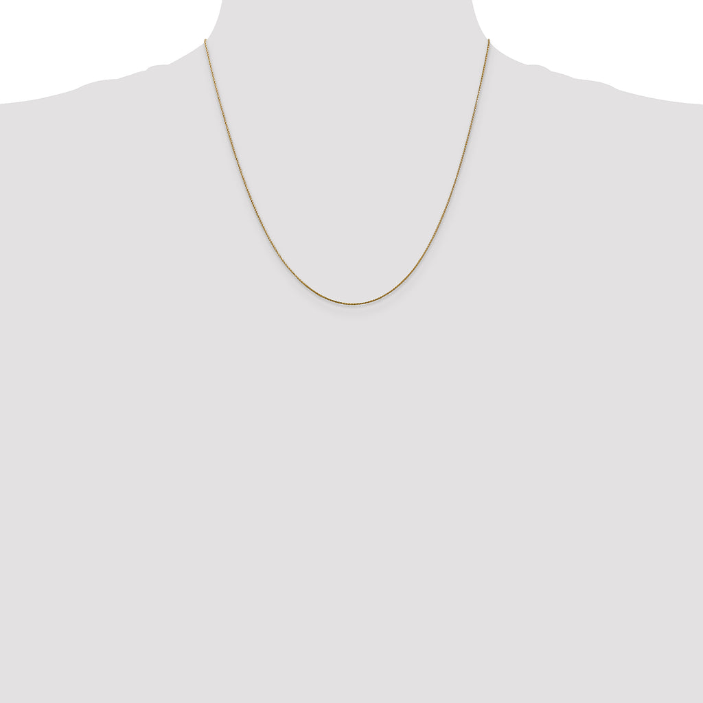 14K 20 inch .85mm Diamond-cut Spiga with Lobster Clasp Chain