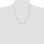 14K 22 inch .85mm Diamond-cut Spiga with Lobster Clasp Chain