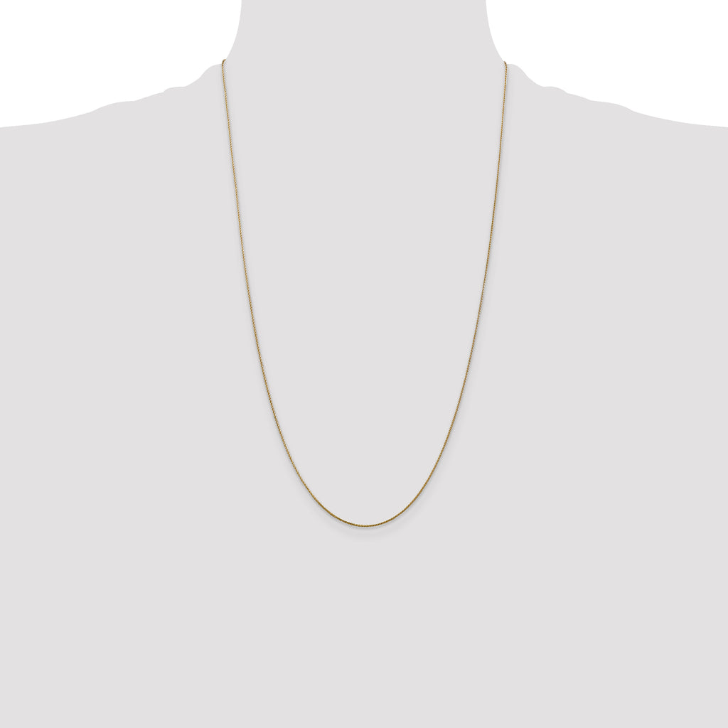 14K 26 inch .85mmDiamond-cut Spiga with Lobster Clasp Chain