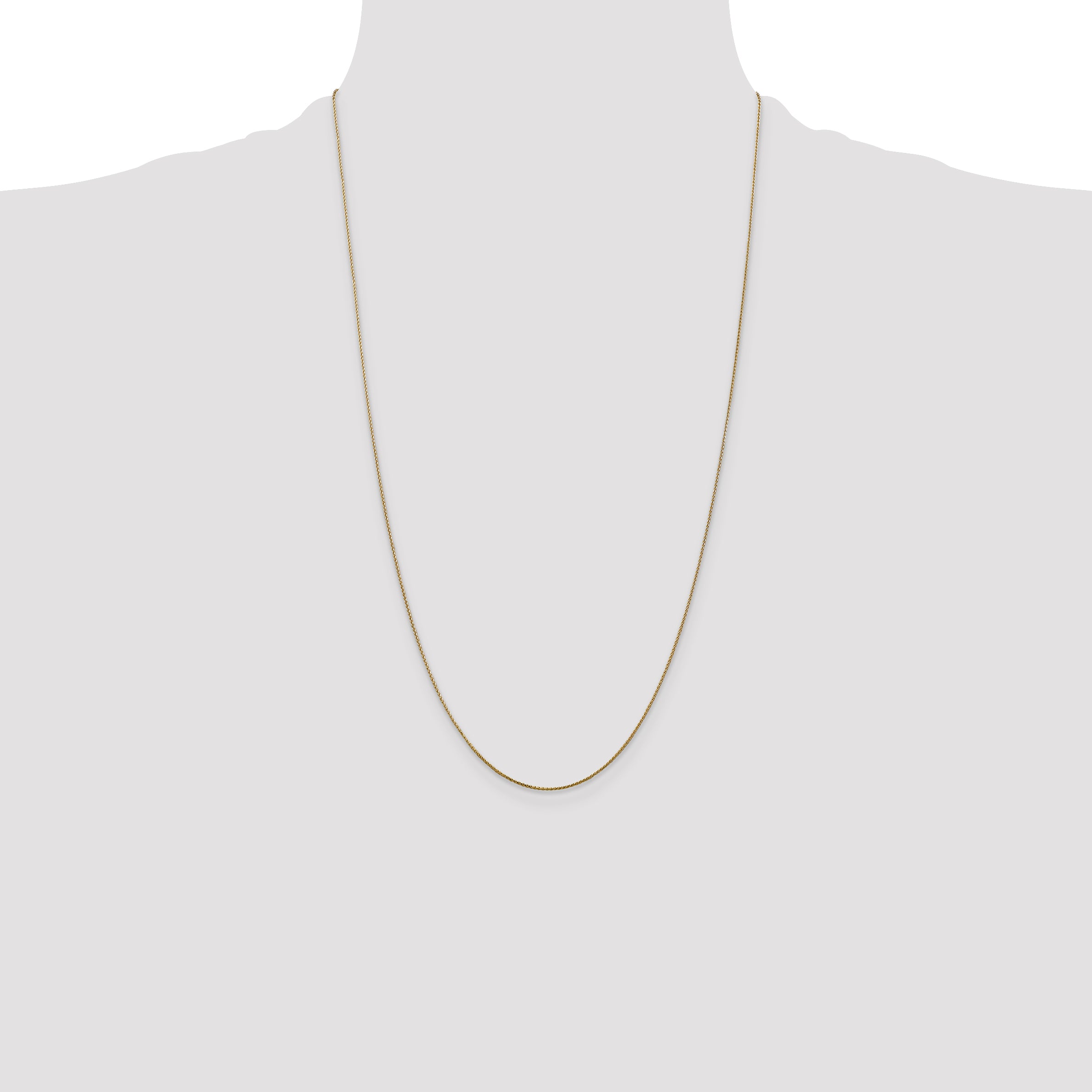 14K 26 inch .85mmDiamond-cut Spiga with Lobster Clasp Chain