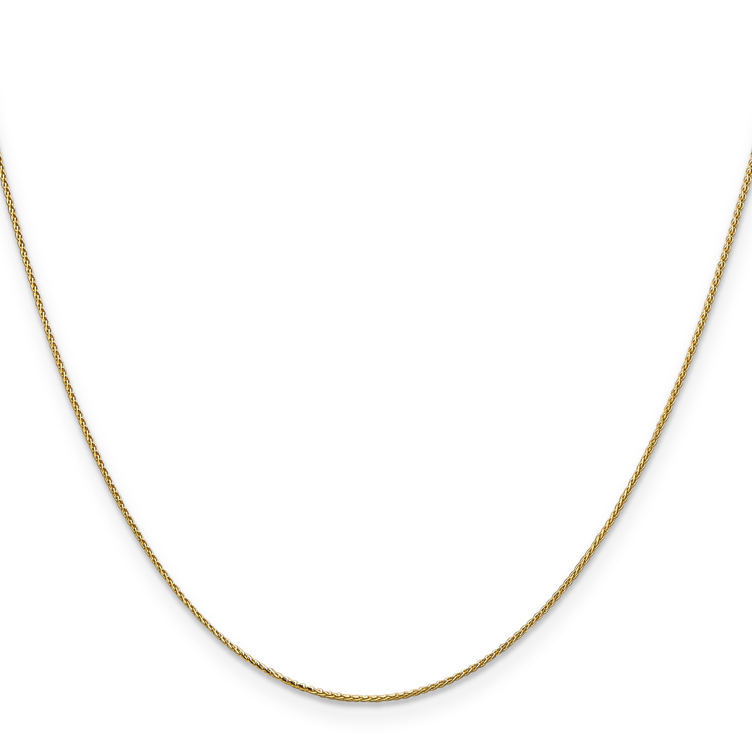14K 24 inch .85mm Diamond-cut Spiga with Spring Ring Clasp Chain