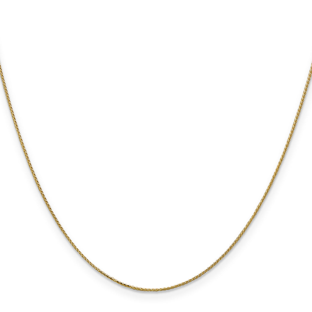 14K 24 inch .85mm Diamond-cut Spiga with Spring Ring Clasp Chain
