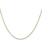 14K 24 inch .85mm Diamond-cut Spiga with Spring Ring Clasp Chain