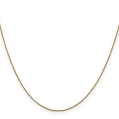 14K 24 inch .85mm Diamond-cut Spiga with Spring Ring Clasp Chain
