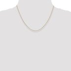 14K 18 inch .85mm Diamond-cut Spiga with Spring Ring Clasp Chain