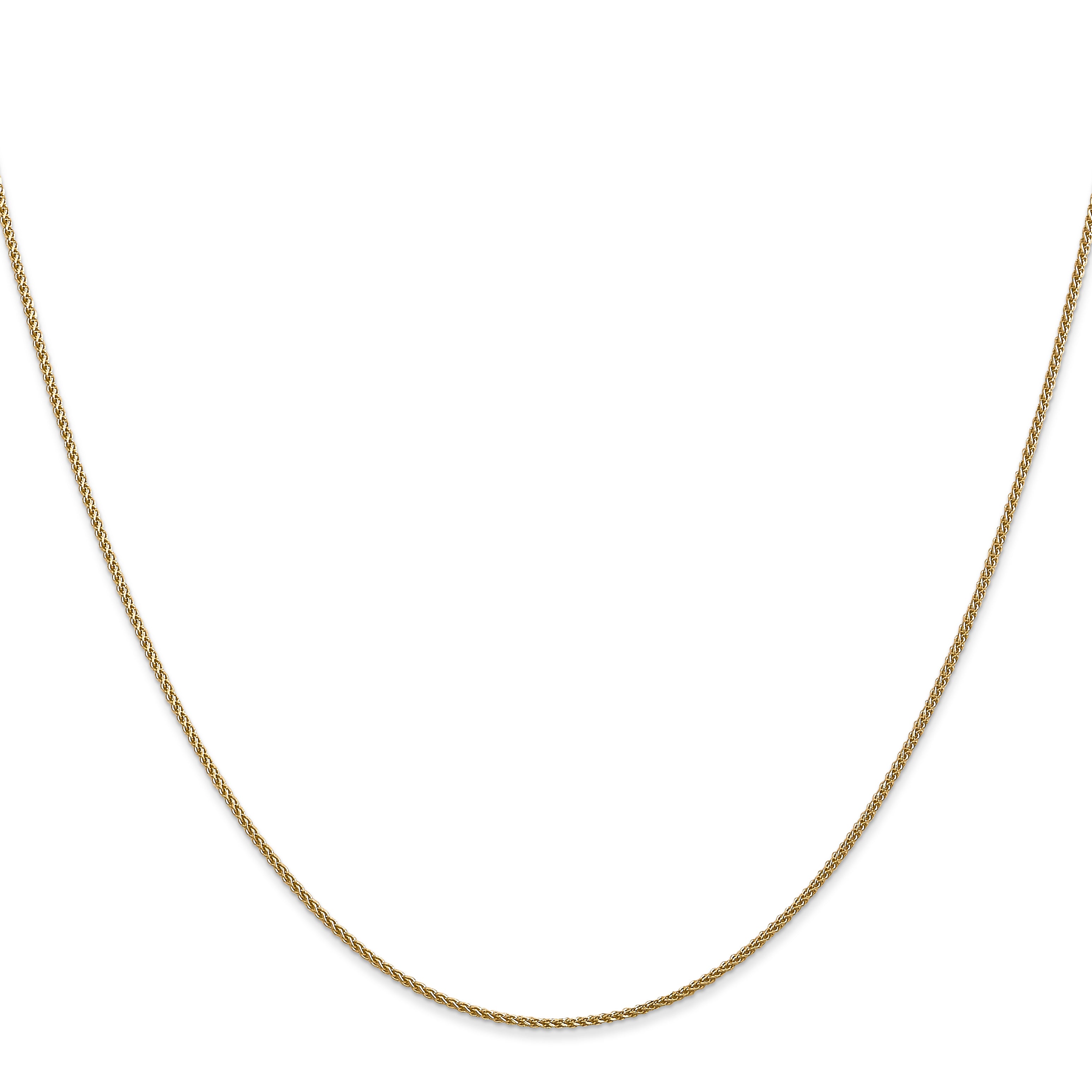 14K 30 inch 1.05mm Diamond-cut Spiga with Lobster Clasp Chain