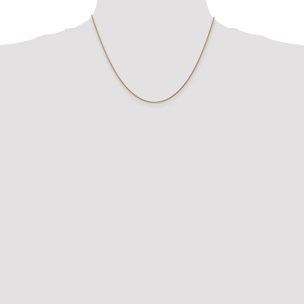 14K 18 inch 1.05mm Diamond-cut Spiga with Lobster Clasp Chain