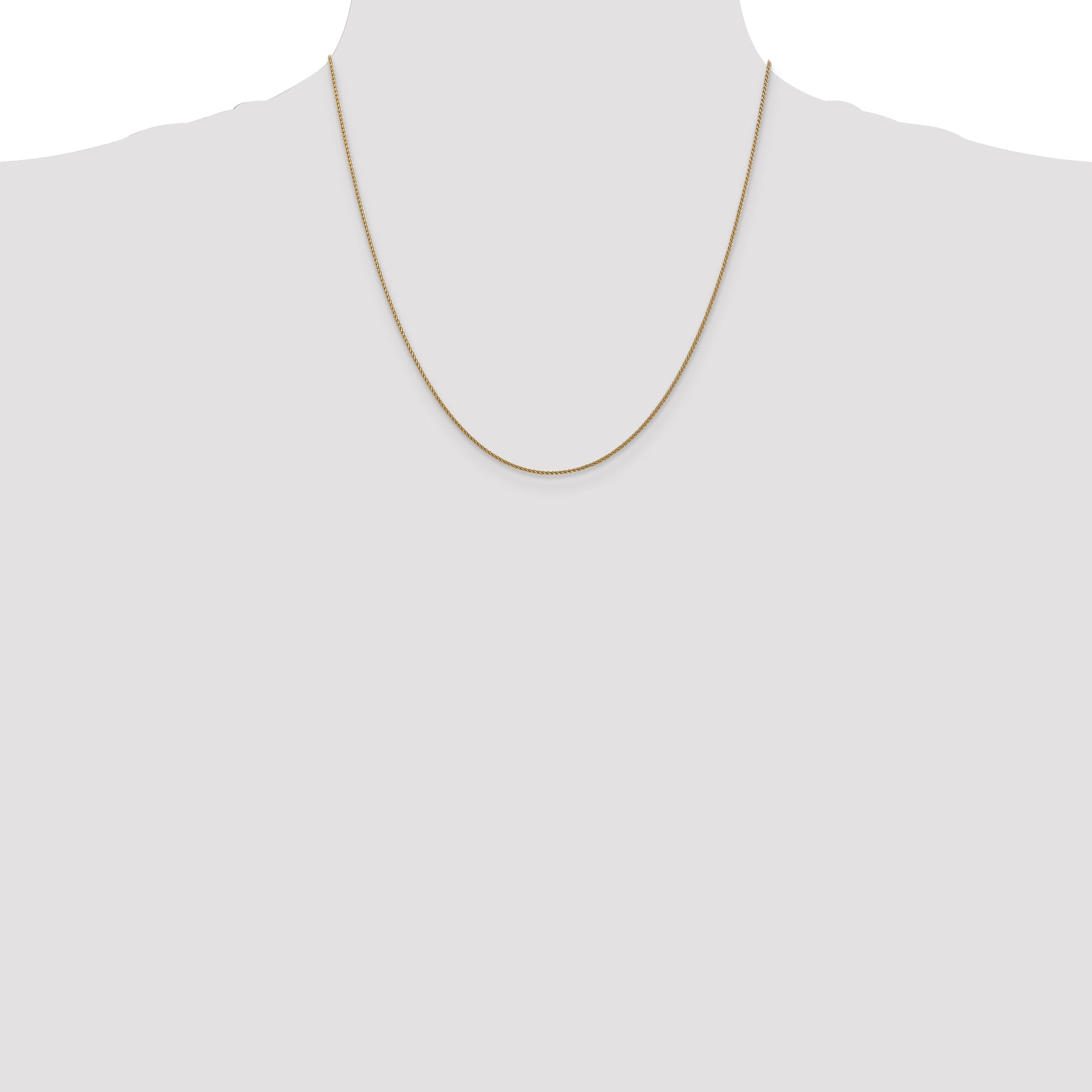 14K 20 inch 1.05mm Diamond-cut Spiga with Lobster Clasp Chain