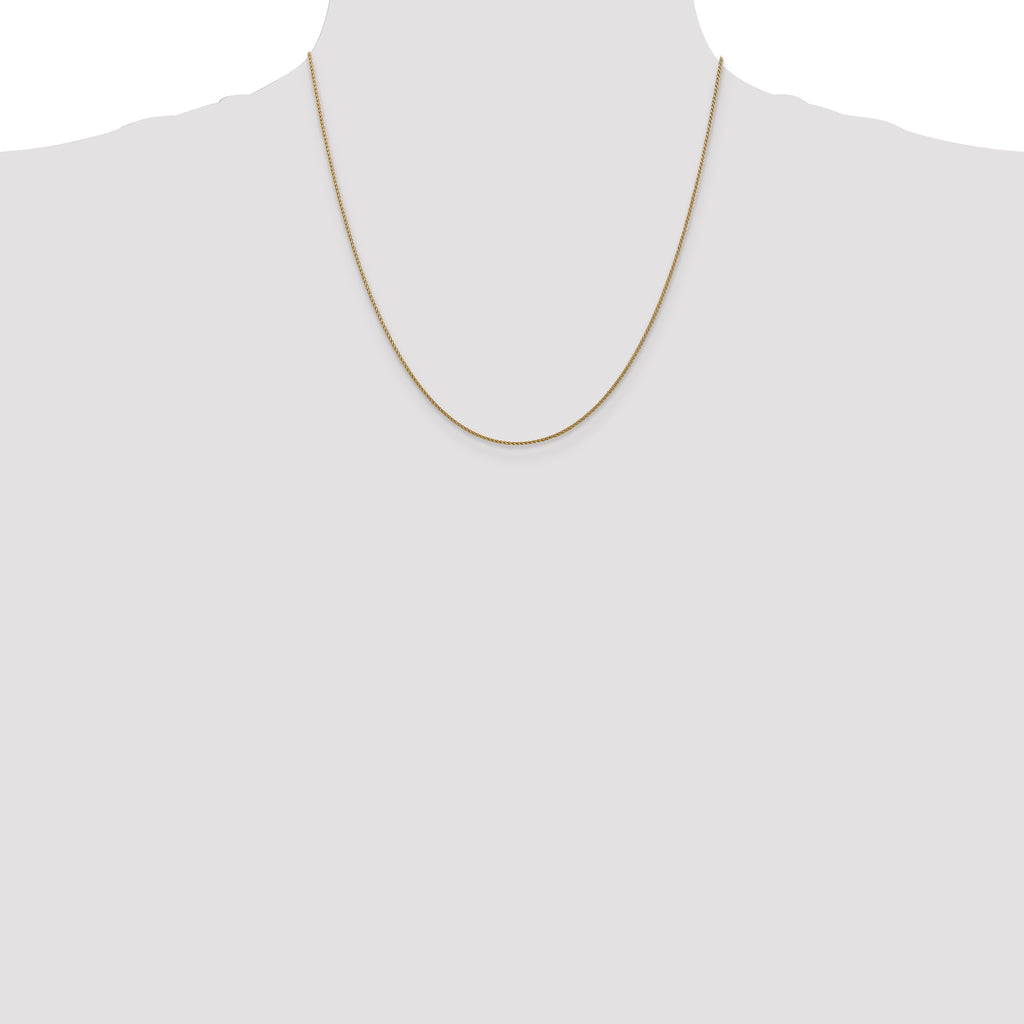 14K 20 inch 1.05mm Diamond-cut Spiga with Lobster Clasp Chain