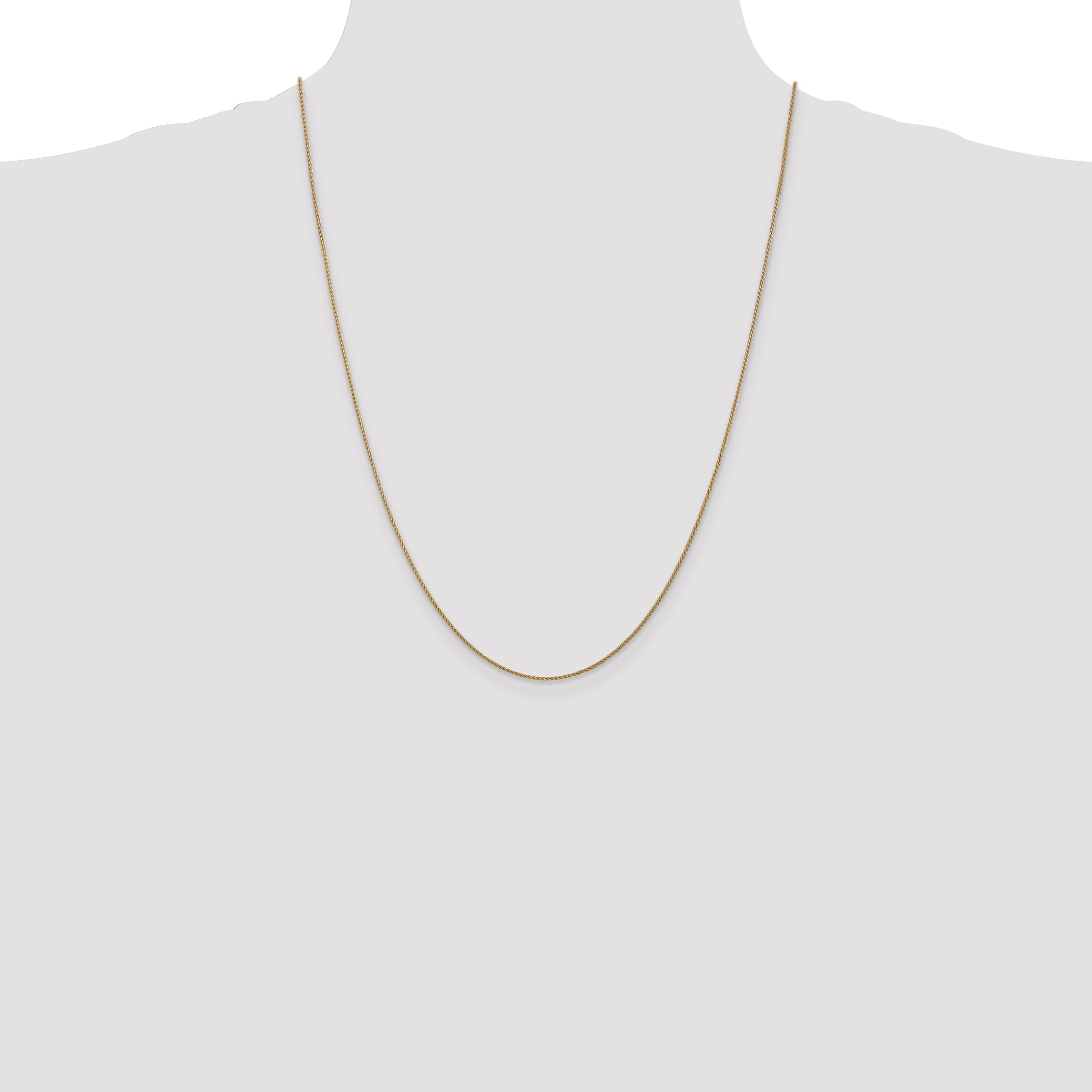 14K 24 inch 1.05mm Diamond-cut Spiga with Lobster Clasp Chain