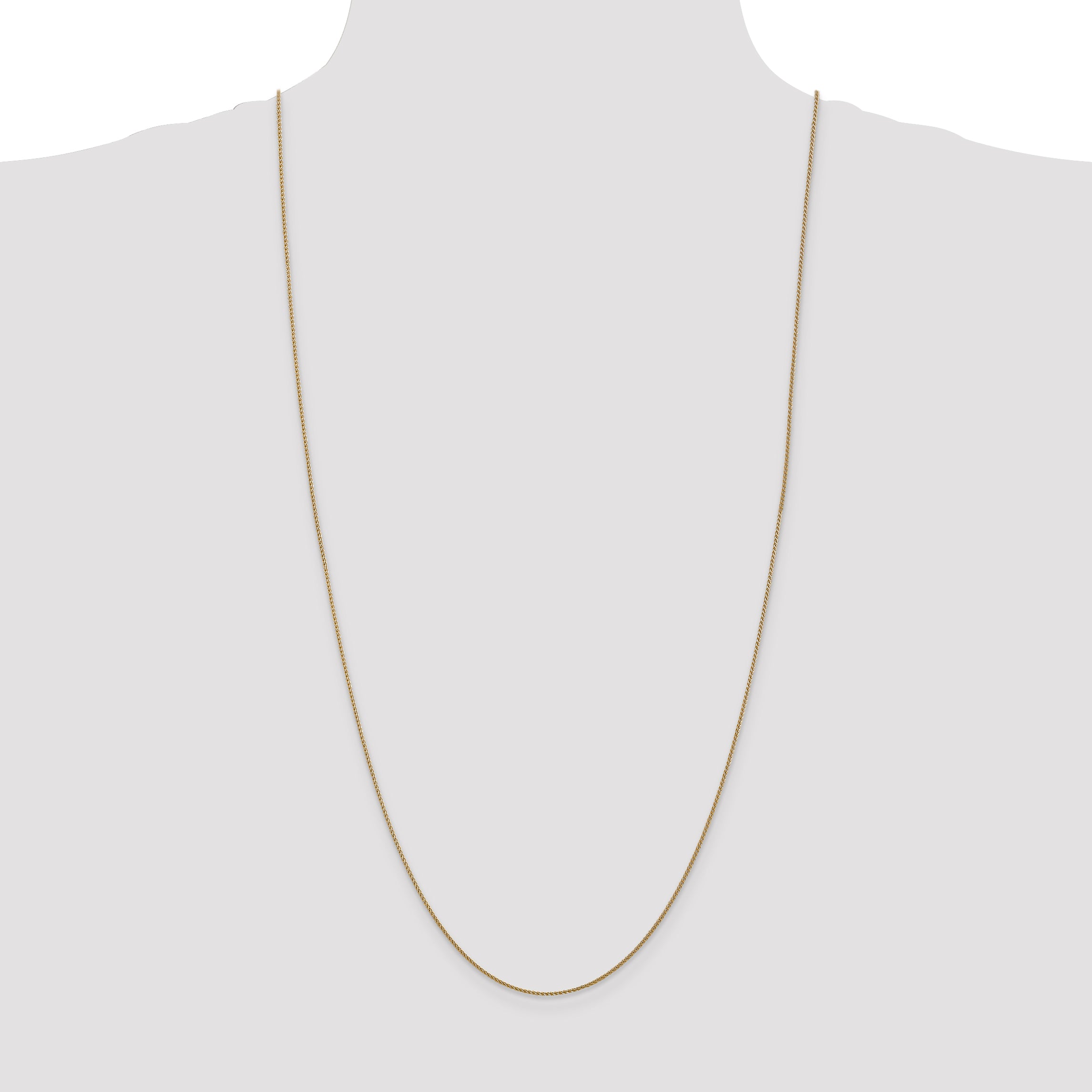 14K 30 inch 1.05mm Diamond-cut Spiga with Lobster Clasp Chain