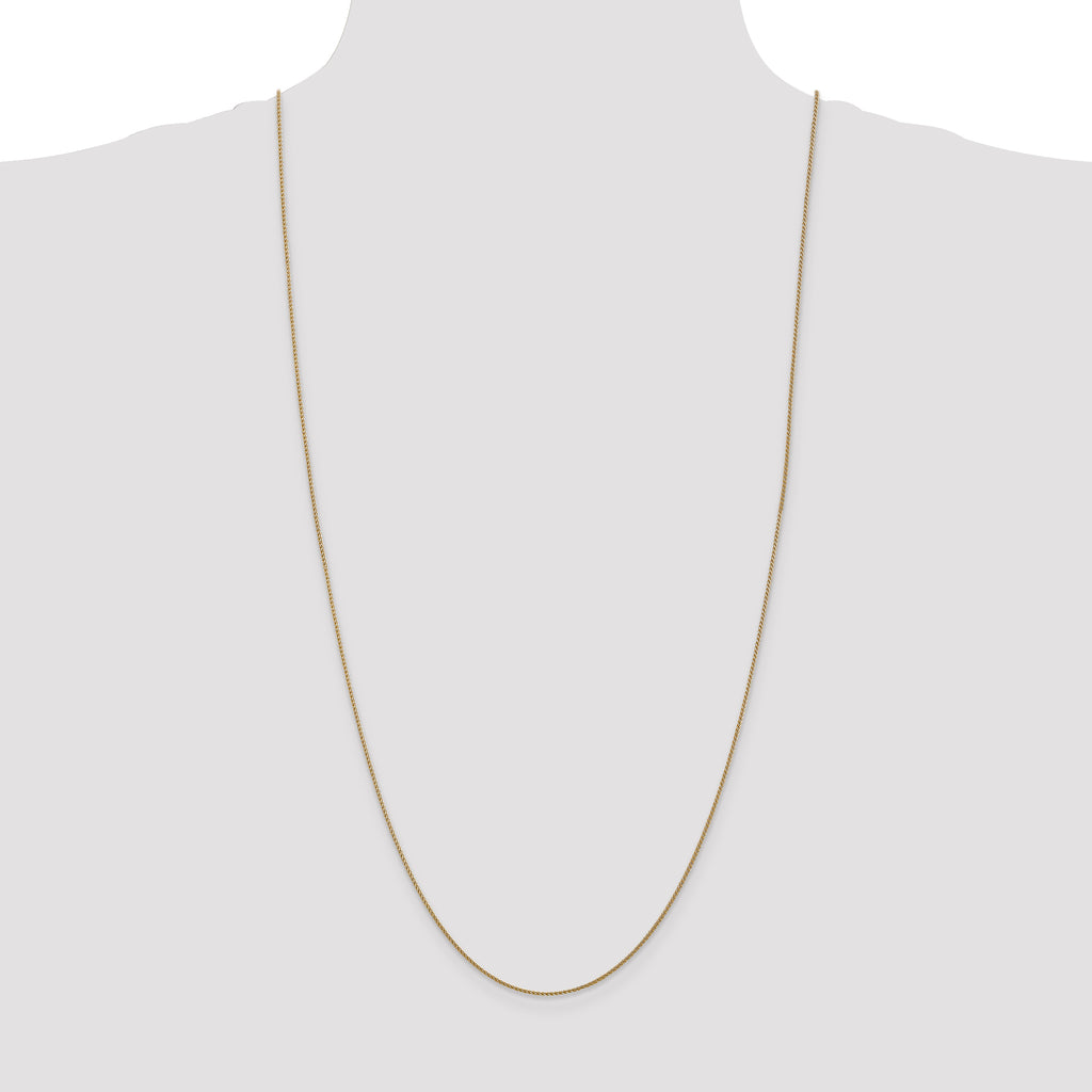 14K 30 inch 1.05mm Diamond-cut Spiga with Lobster Clasp Chain