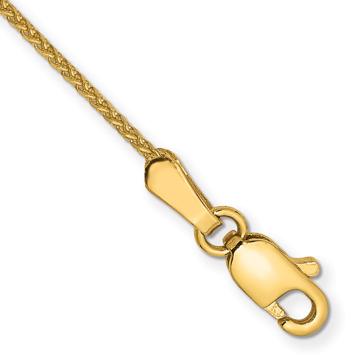 14K 10 inch 1.05mm Diamond-cut Spiga with Lobster Clasp Anklet Main image