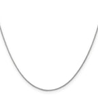 14K White Gold 30 inch .85mm Spiga with Spring Ring Clasp Chain