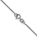 14K White Gold 30 inch .85mm Spiga with Spring Ring Clasp Chain