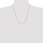 14k WG .85mm Spiga with Spring Ring Clasp Chain
