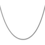 14K White Gold 30 inch 1.05mm Spiga with Spring Ring Clasp Chain