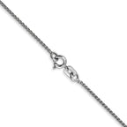 14K White Gold 30 inch 1.05mm Spiga with Spring Ring Clasp Chain