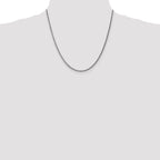 14K White Gold 20 inch 1.05mm Spiga with Spring Ring Clasp Chain