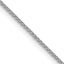 14K White Gold 30 inch 1.05mm Spiga with Spring Ring Clasp Chain