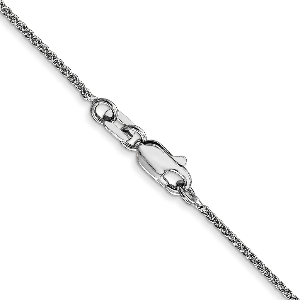 14K White Gold 30 inch 1.05mm Spiga with Lobster Clasp Chain