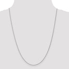 14K White Gold 24 inch 1.05mm Spiga with Lobster Clasp Chain