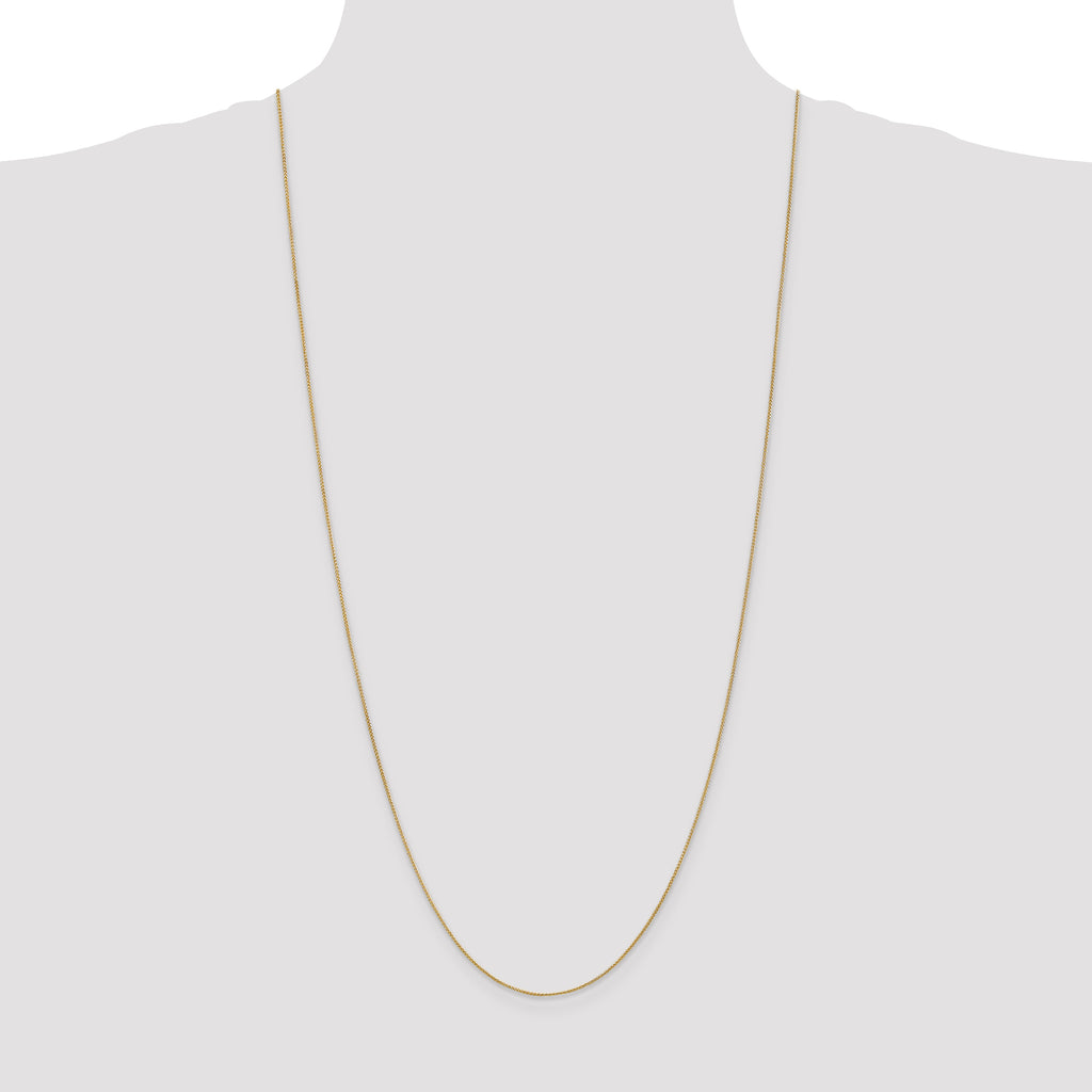 14K 30 inch .85mm Spiga with Spring Ring Clasp Chain
