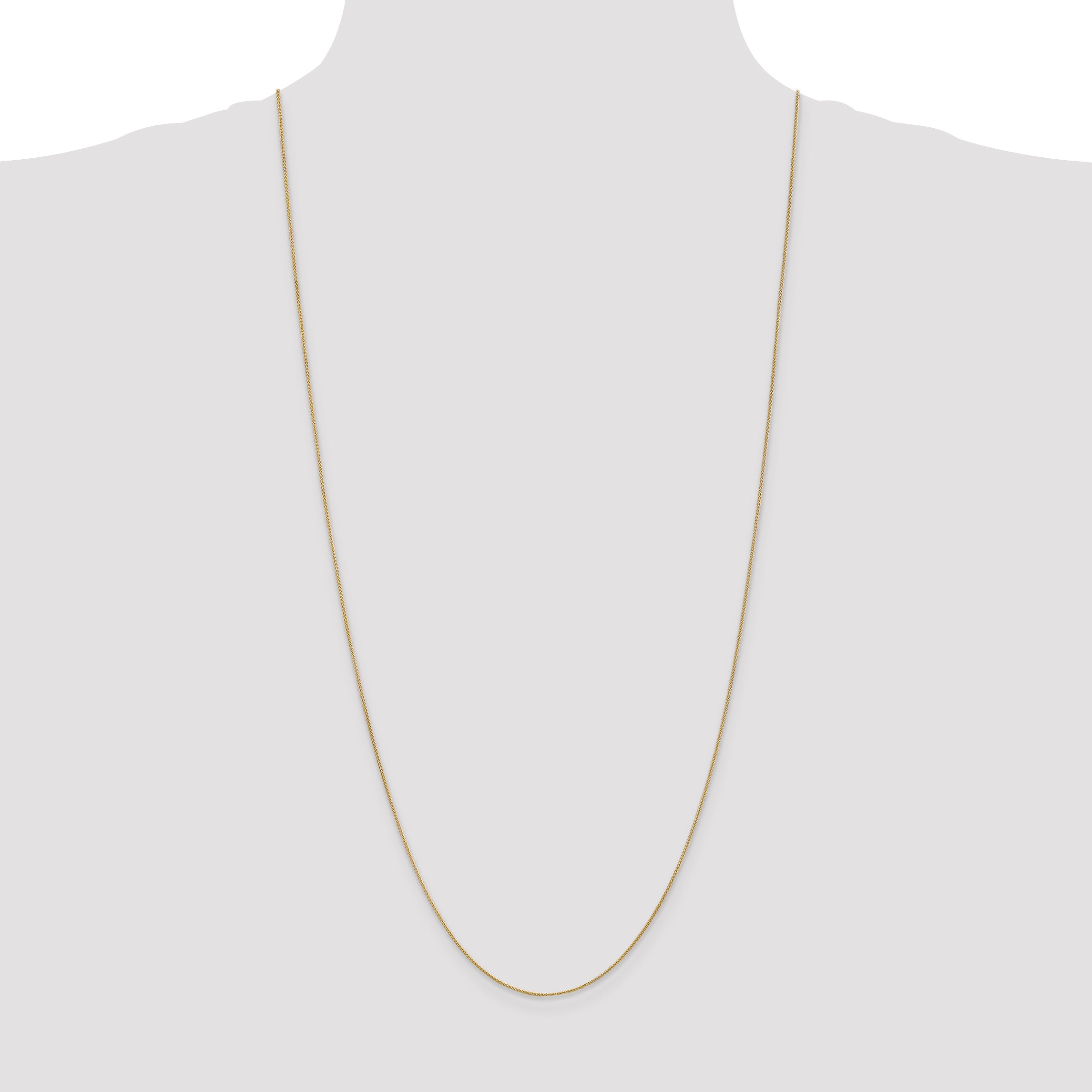14K 30 inch .85mm Spiga with Spring Ring Clasp Chain