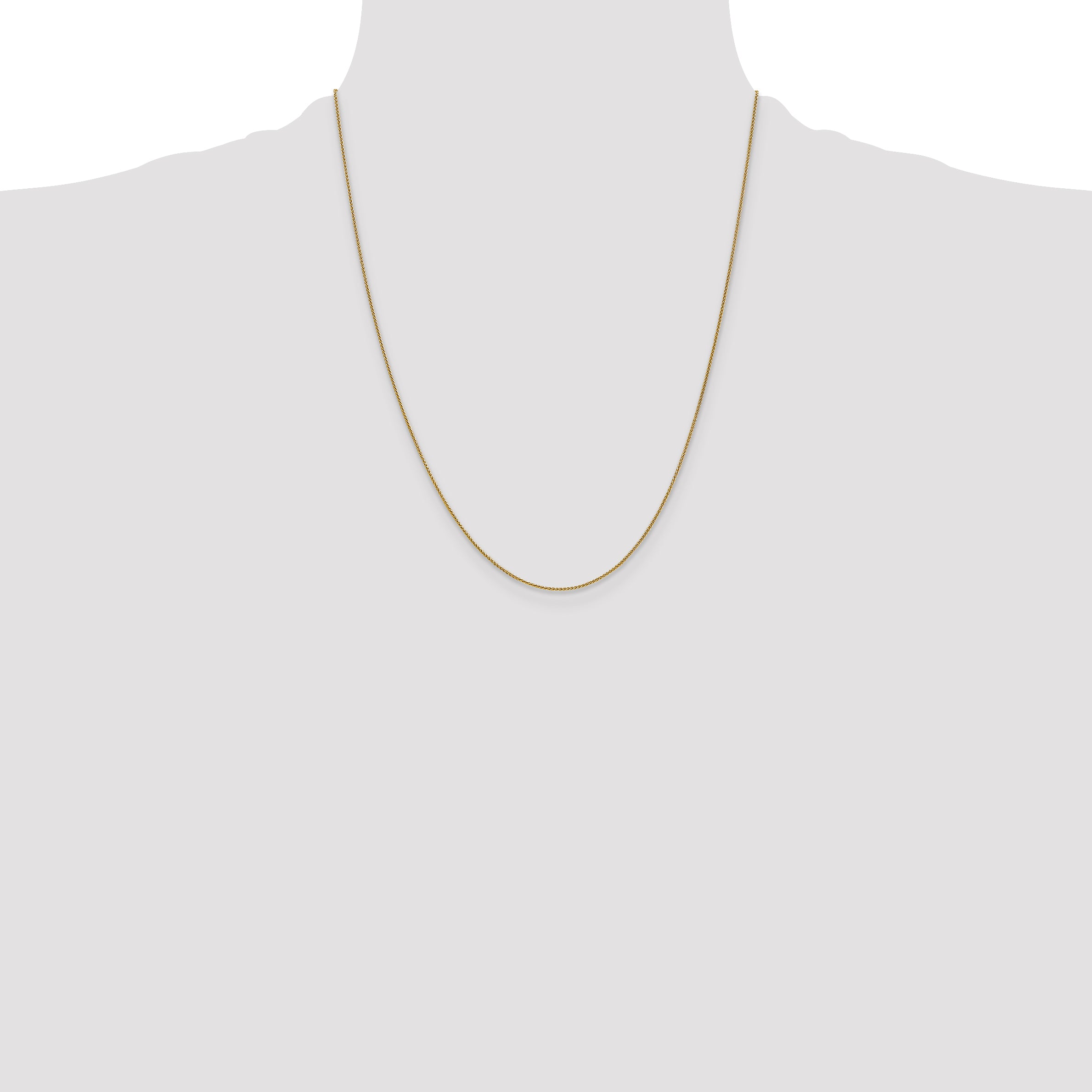 14K 22 inch .85mm Spiga with Lobster Clasp Chain