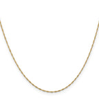 14K 1mm Singapore with Spring Ring Clasp Anklet
