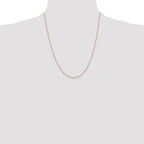 14K 1mm Singapore with Spring Ring Clasp Anklet