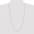 14K 1mm Singapore with Spring Ring Clasp Anklet