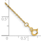 14K 1mm Singapore with Spring Ring Clasp Anklet