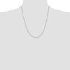 14K White Gold 1mm Singapore with Spring Ring Clasp Anklet
