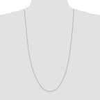 14K White Gold Solid Singapore Chain Necklace 1mm